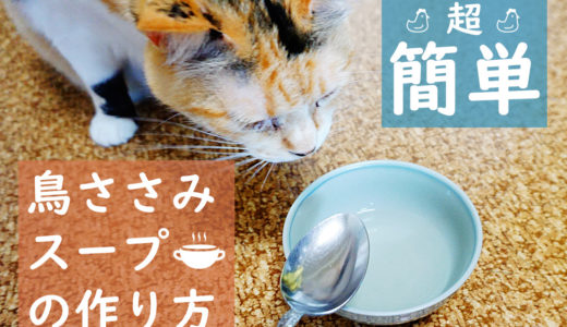 猫ちゃんに作る鳥ささみスープは超簡単！水分補給できて健康にいいよ！