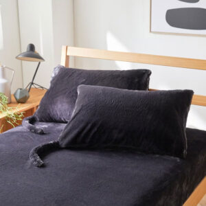 モフモフ枕カバー同色2枚組　猫フィール